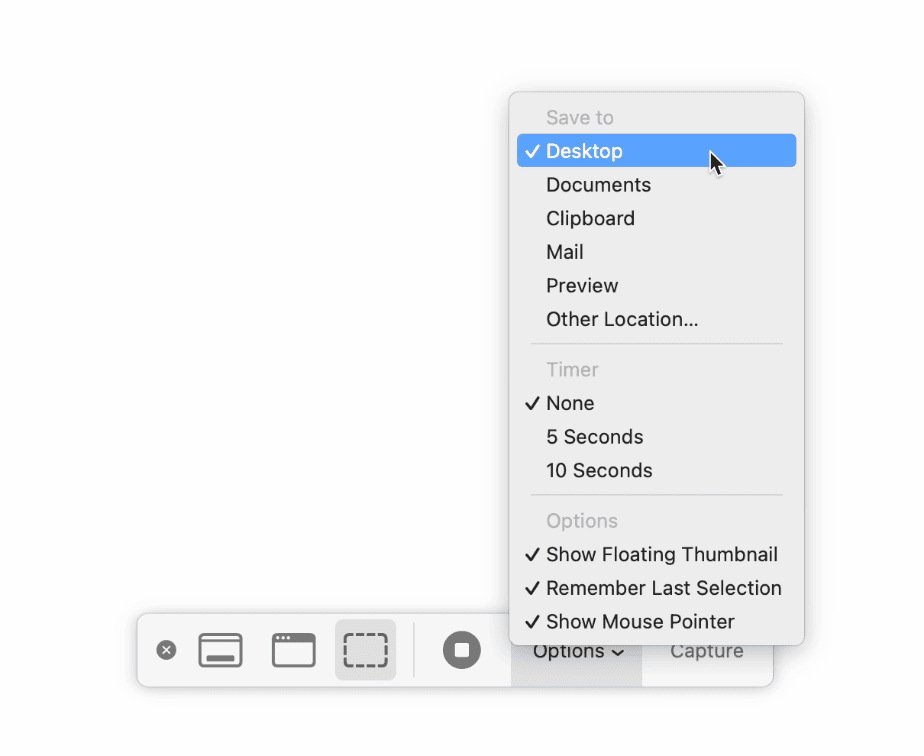 How to save screenshot to Mac Desktop